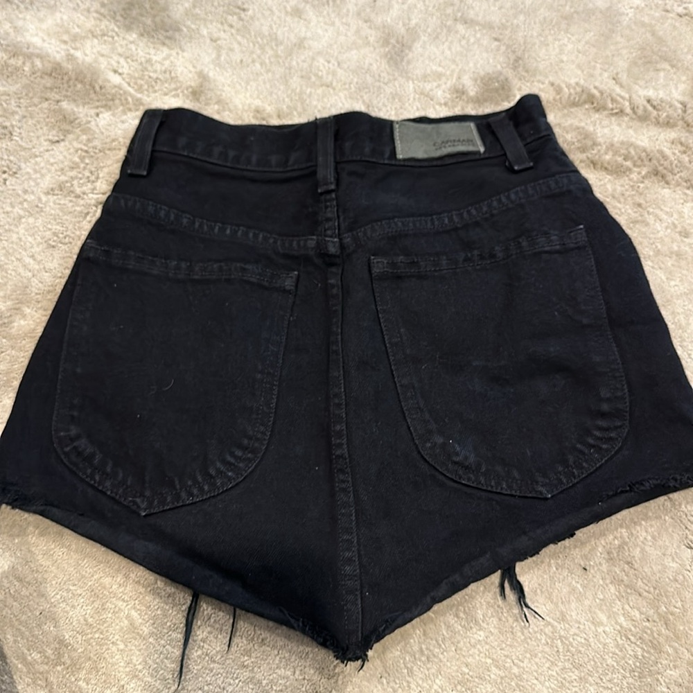 Carmar black denim black skirt.  Zip front accent-size 24- 00 - Picture 2 of 4